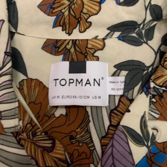 Silk/rayon TOPMAN BUTTON UP - Picture 4 of 4